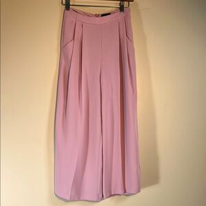 Elegant Pink Pleated high waisted Trousers